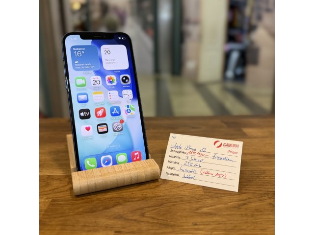 40. Apple iPhone 12 - Kék - 256 GB - Új akku - Független