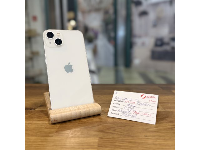 16. Apple iPhone 13 - 128 GB - Fehér - Új akku