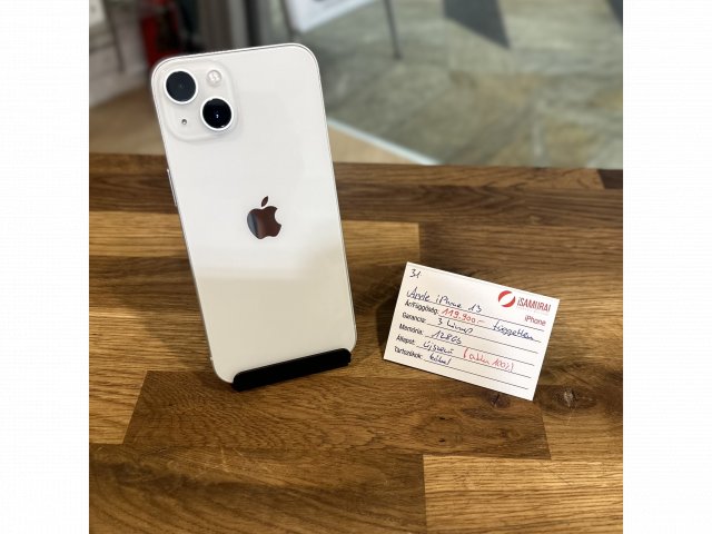 Apple iPhone 13 - 128 GB - Fehér - Újszerű - Akku 100% ( 31.)