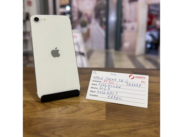 81. Apple iPhone SE 2022 3.gen - 64GB - Fehér