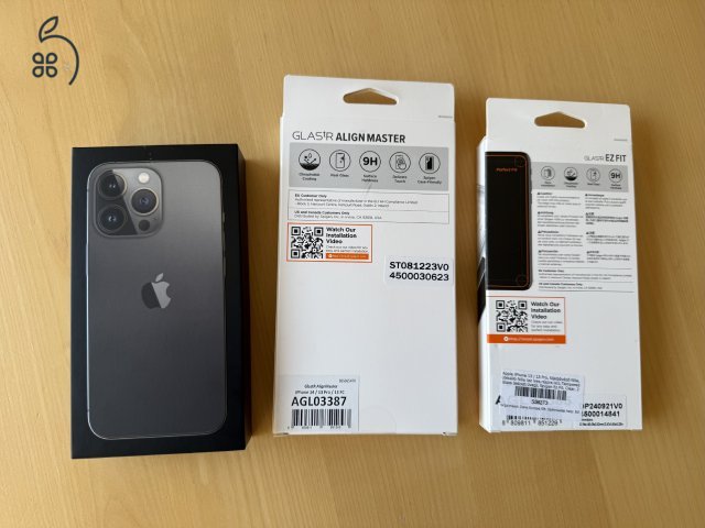 Apple iPhone 13 Pro 256 GB, újszerű makulátlan állapotban, grafit színben, kártyafüggetlen, akku 83%