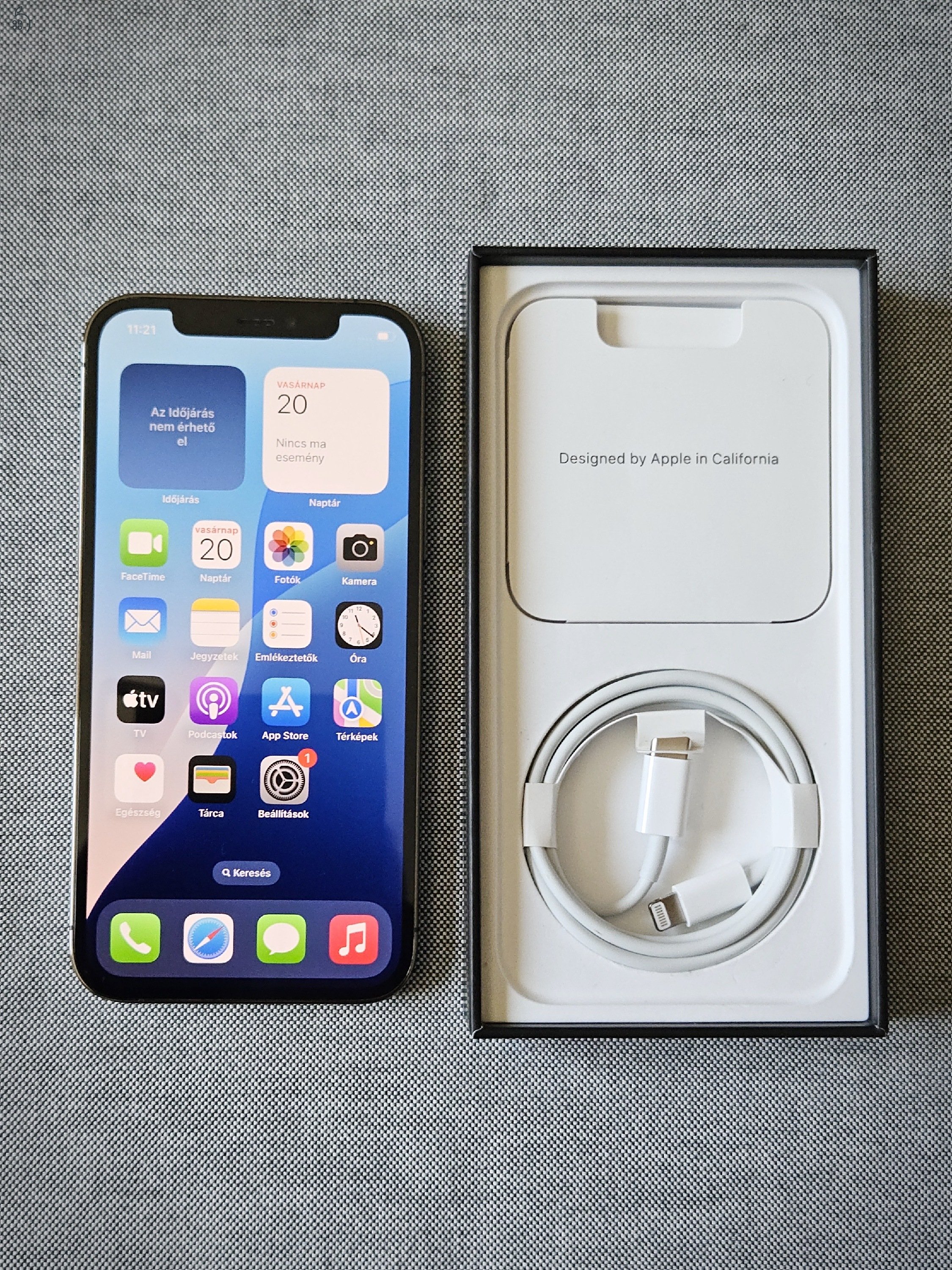 iPhone 12 Pro 256GB Graphite kártyafüggetlen telefon