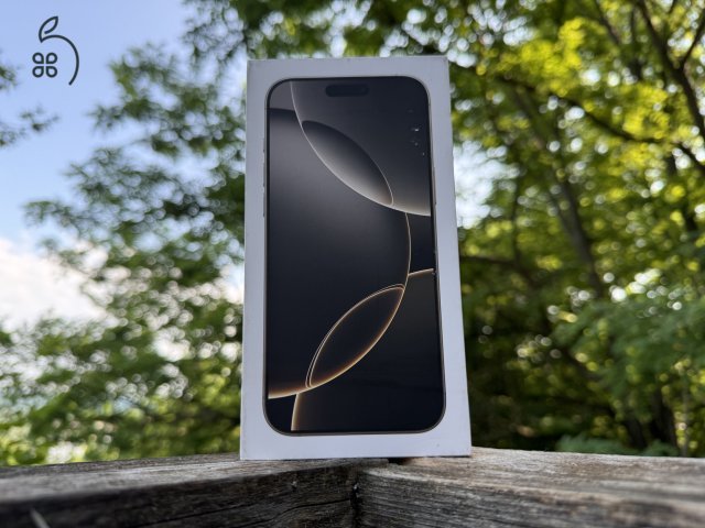 ÚJ - iPhone 16 Pro MAX 256 GB Natúr Titán - - Apple Garancia - 0 CIKLUS - 100% AKKU