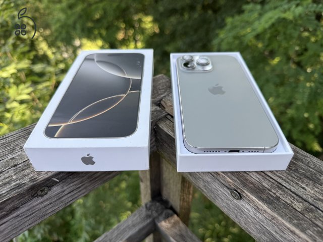 ÚJ - iPhone 16 Pro MAX 256 GB Natúr Titán - - Apple Garancia - 0 CIKLUS - 100% AKKU