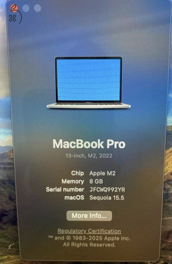 Macbook Pro 13-inch, M2, 2022