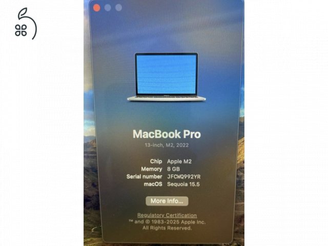 Macbook Pro 13-inch, M2, 2022