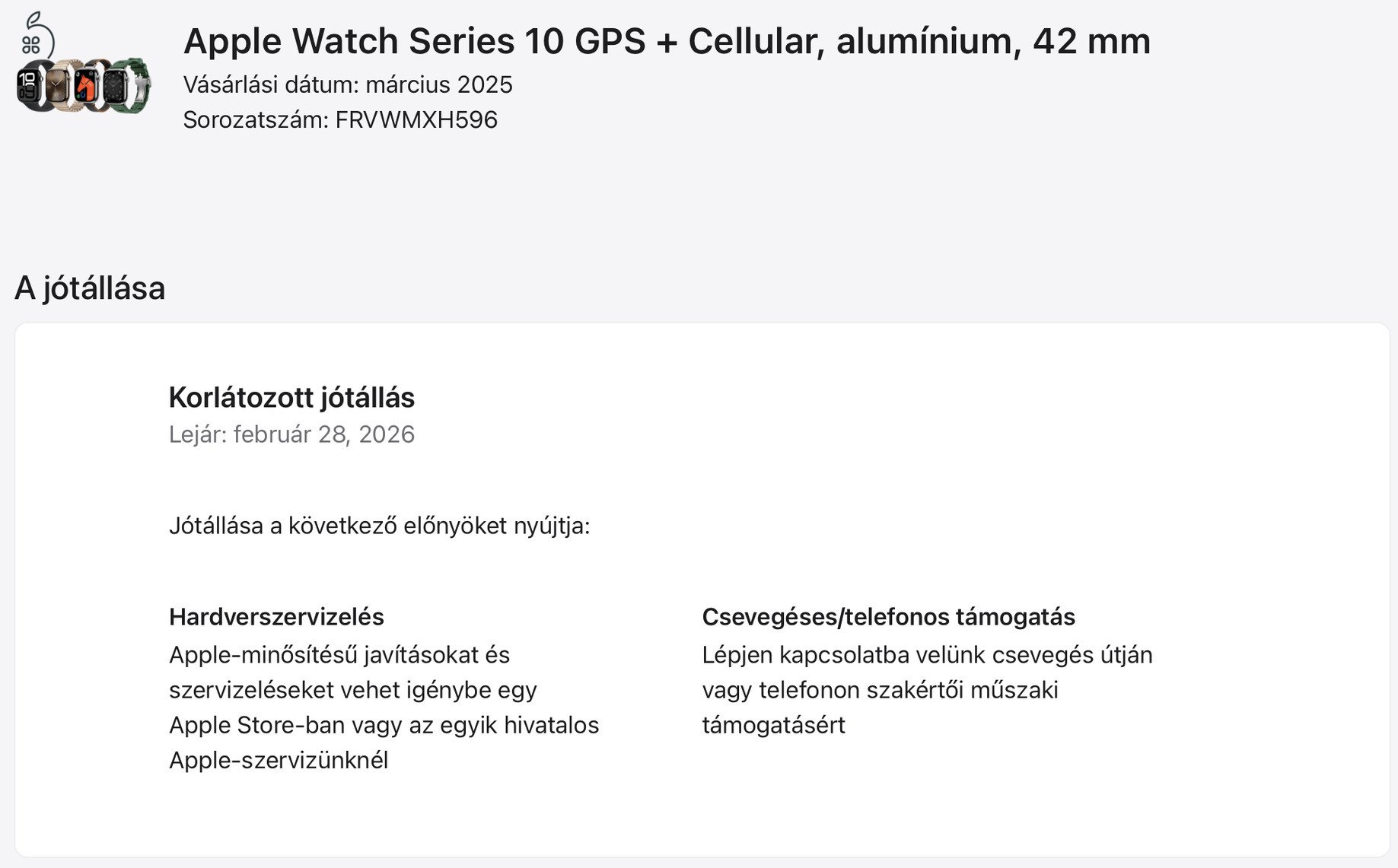 Új - Apple Watch Series 10 LTE 42mm Alu Rose Gold Case Light Blush Sport Band S/M