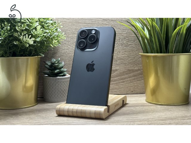  iPhone 15 Pro 128GB Fekete, Független - Garancia, Számla 