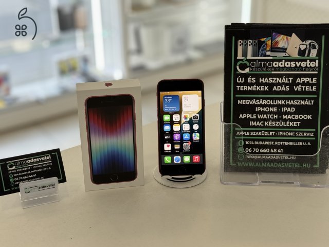 iPhone SE 2022 3Gen. Független Újszerű/1-3 hónap gar./Akku 100%/p4374