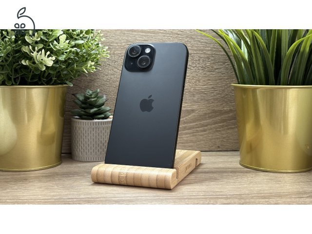  iPhone 15 128GB Fekete, Független - Garancia, Számla 