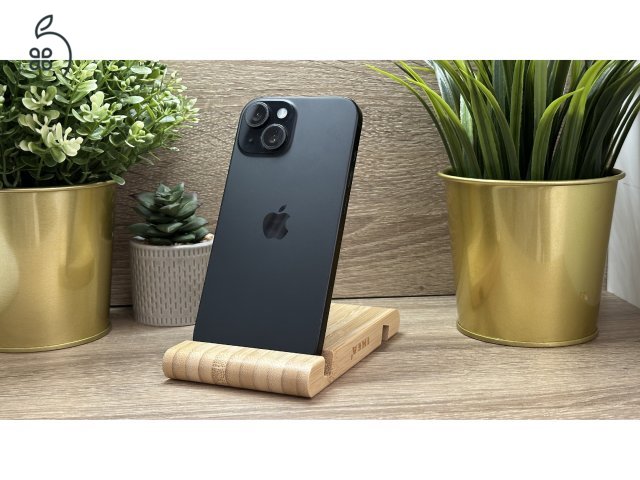  iPhone 15 128GB Fekete, Független - Garancia, Számla 