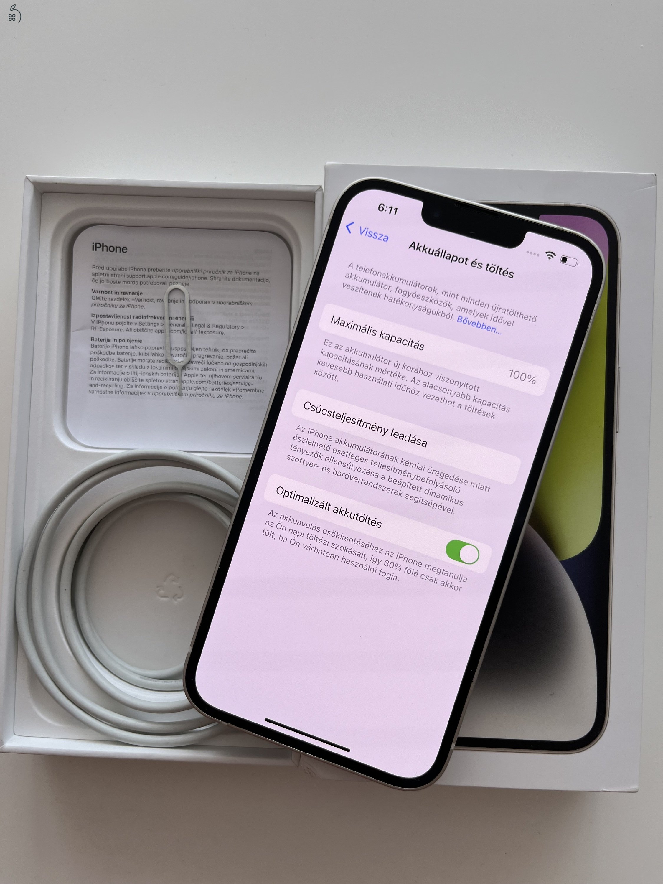iPhone 14 128GB Apple garancia! Akku 100%!