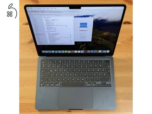 Macbook Air M2 16 GB ram, 500 GB ssd, magyar, kék