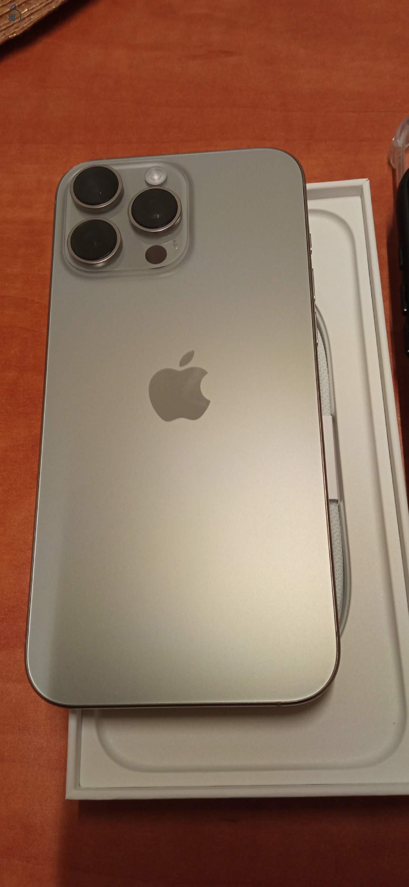 iPhone 16 ProMax Natúr Titán eladó, 1 hónapos készülék!