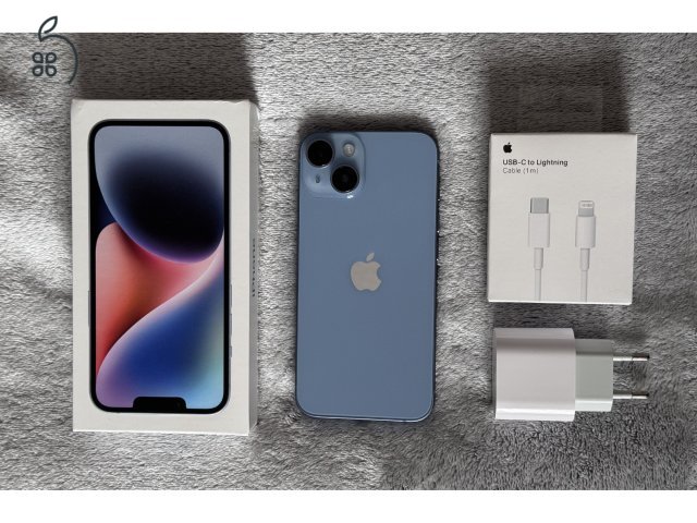 iPhone 14 128GB - kártyafüggetlen - kék, hibátlan állapotban 