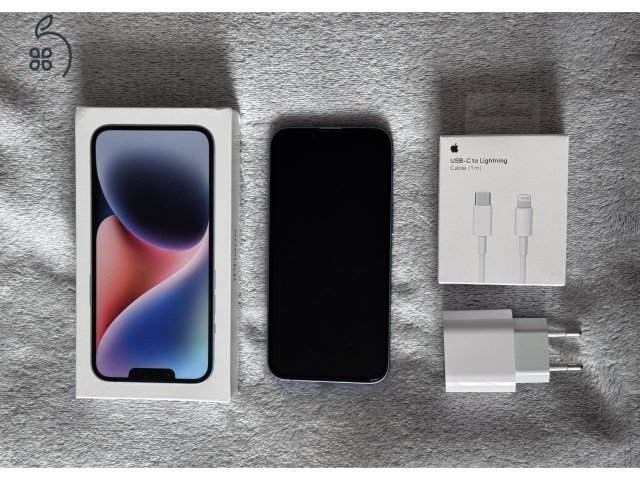 iPhone 14 128GB - kártyafüggetlen - kék, hibátlan állapotban 