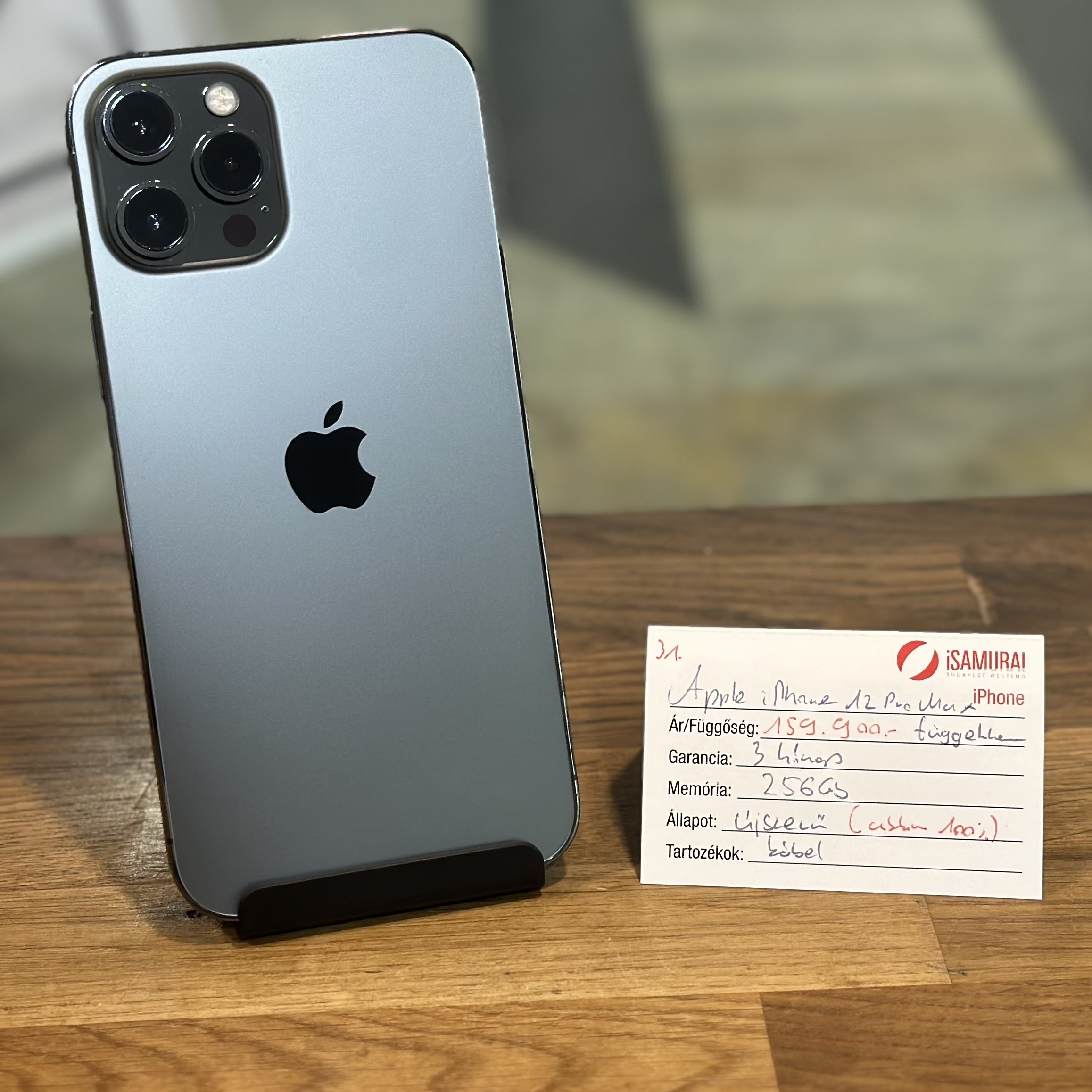 31. Apple iPhone 12 Pro Max - 256 GB - Space Gray - ÚJ AKKU