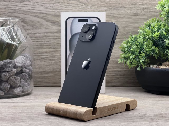 iPhone 15 Black 128GB 2 ÉV Garanciával Számlával