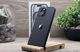 iPhone 15 Black 128GB 2 ÉV Garanciával Számlával