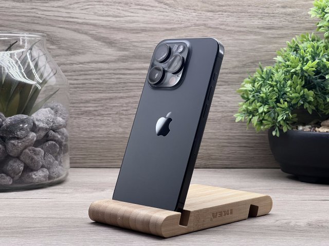 Hibátlan iPhone 15 Pro Black Titanium 128GB 2 ÉV Garanciával Számlával Aksi 90%