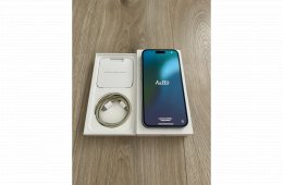 iPhone 15 Plus 128GB Blue - Kártyafüggetlen, Gyönyörű Állapot, 87% Akkumulátor, Hibátlan, Apple Garancia
