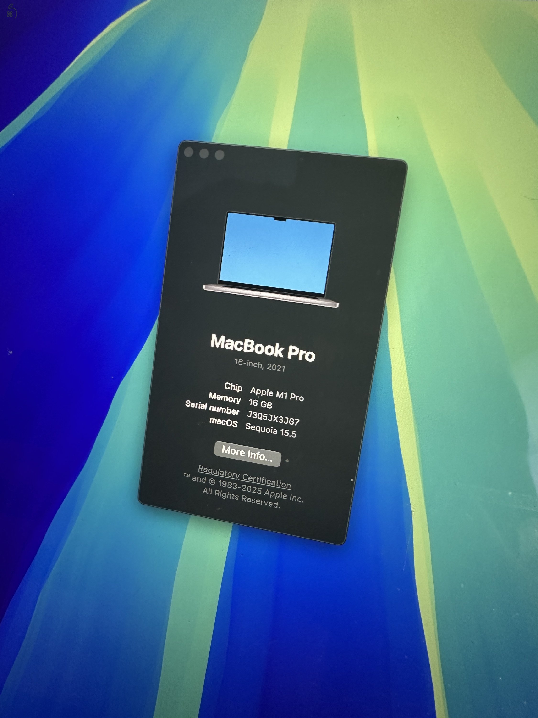Macbook Pro 16 2021 - M1 Pro, 16Gb, 512Gb