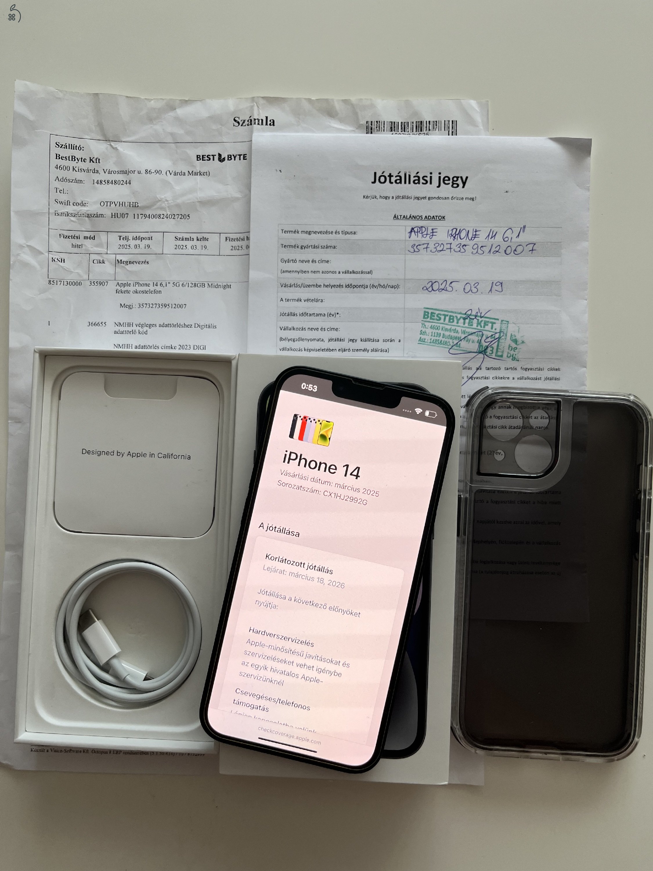 iPhone 14 128GB Apple garancia + jótállás!