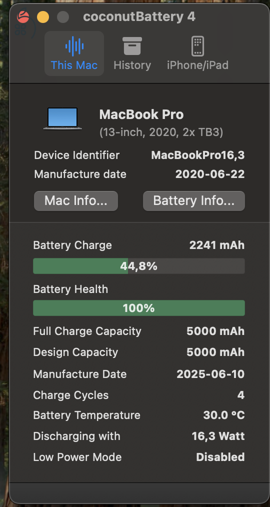 MacBook Pro (A2289) 2020, 512 GB‑os SSD (Új akksival)