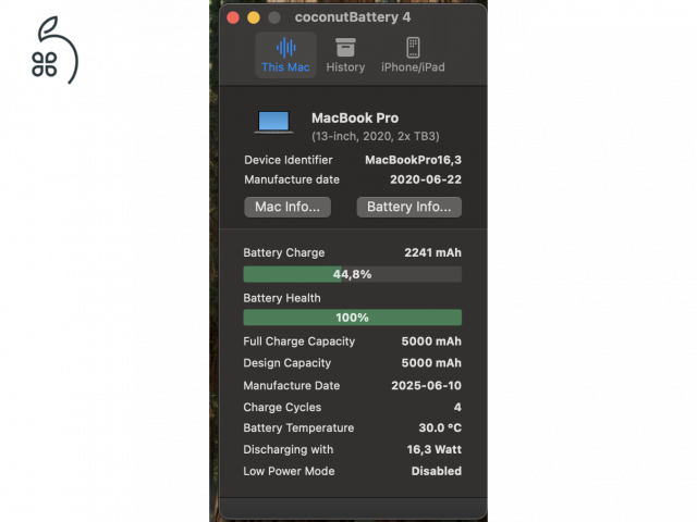 MacBook Pro (A2289) 2020, 512 GB‑os SSD (Új akksival)