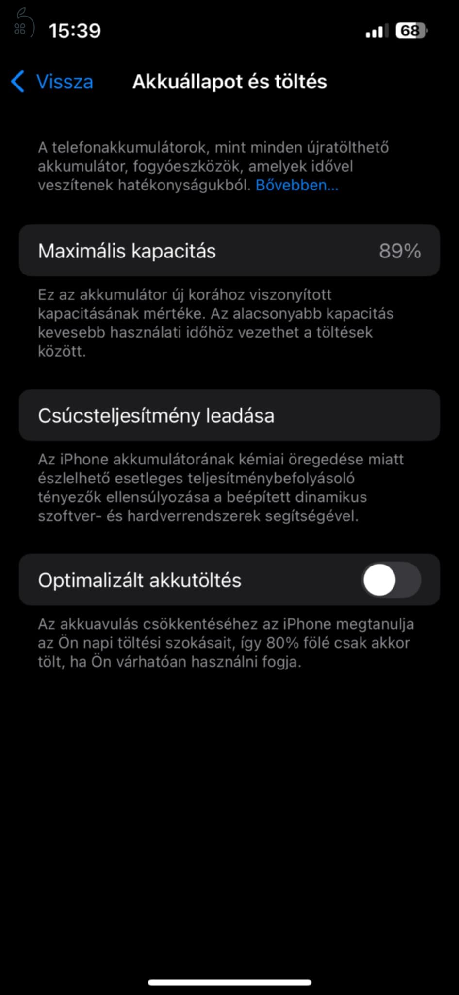 Apple iphone 13 128GB Mobiltelefon ( Black )(Kártyafüggetlen)