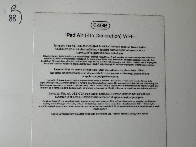iPad Air 4th gen. 64gb, wifi