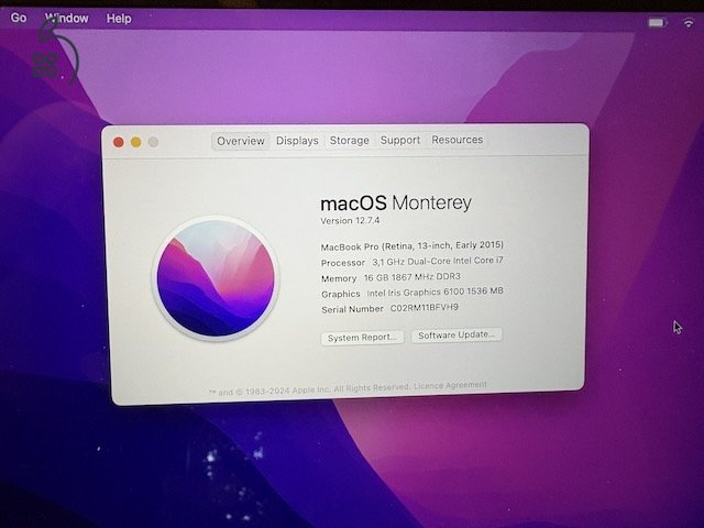 Retina Macbook Pro 13 (i7)  2015 Early - Használt, szép állapot- 512GB SSD, 16GB RAM