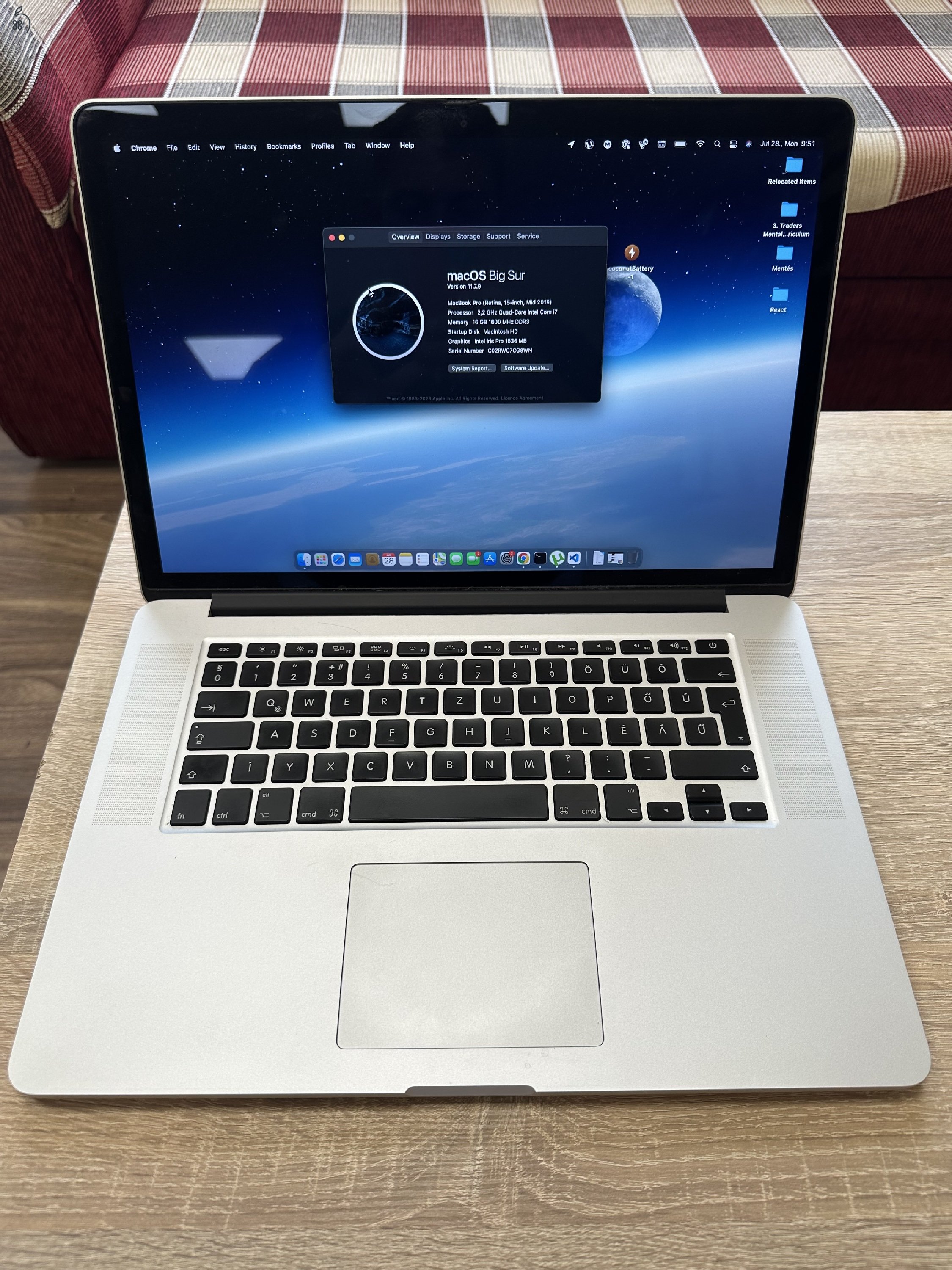MacBook Pro 15 Retina i7 16GB RAM