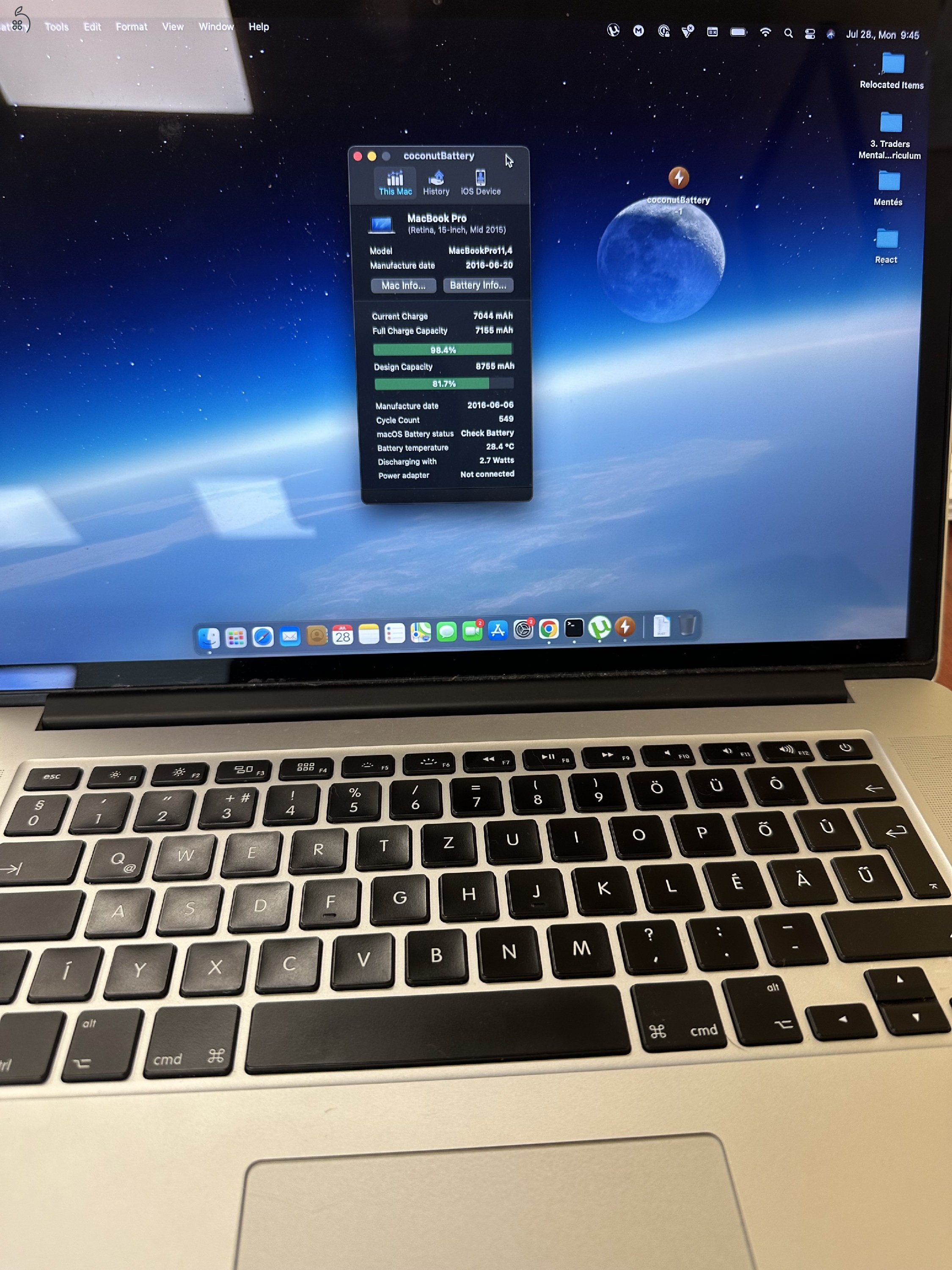 MacBook Pro 15 Retina i7 16GB RAM