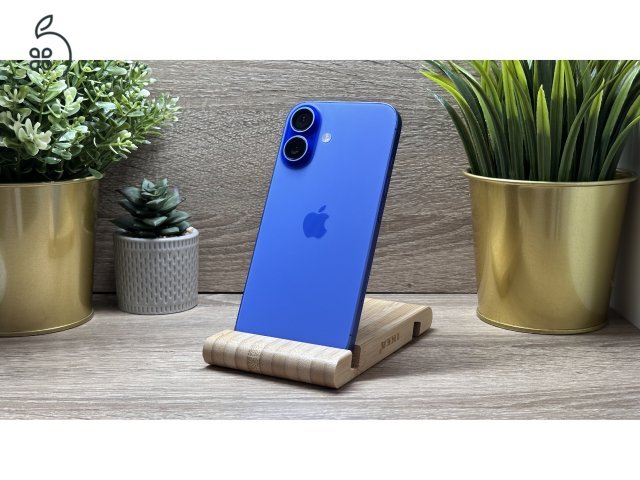  iPhone 16 128GB Kék, Független - Garancia, Számla 