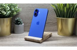  iPhone 16 128GB Kék, Független - Garancia, Számla 