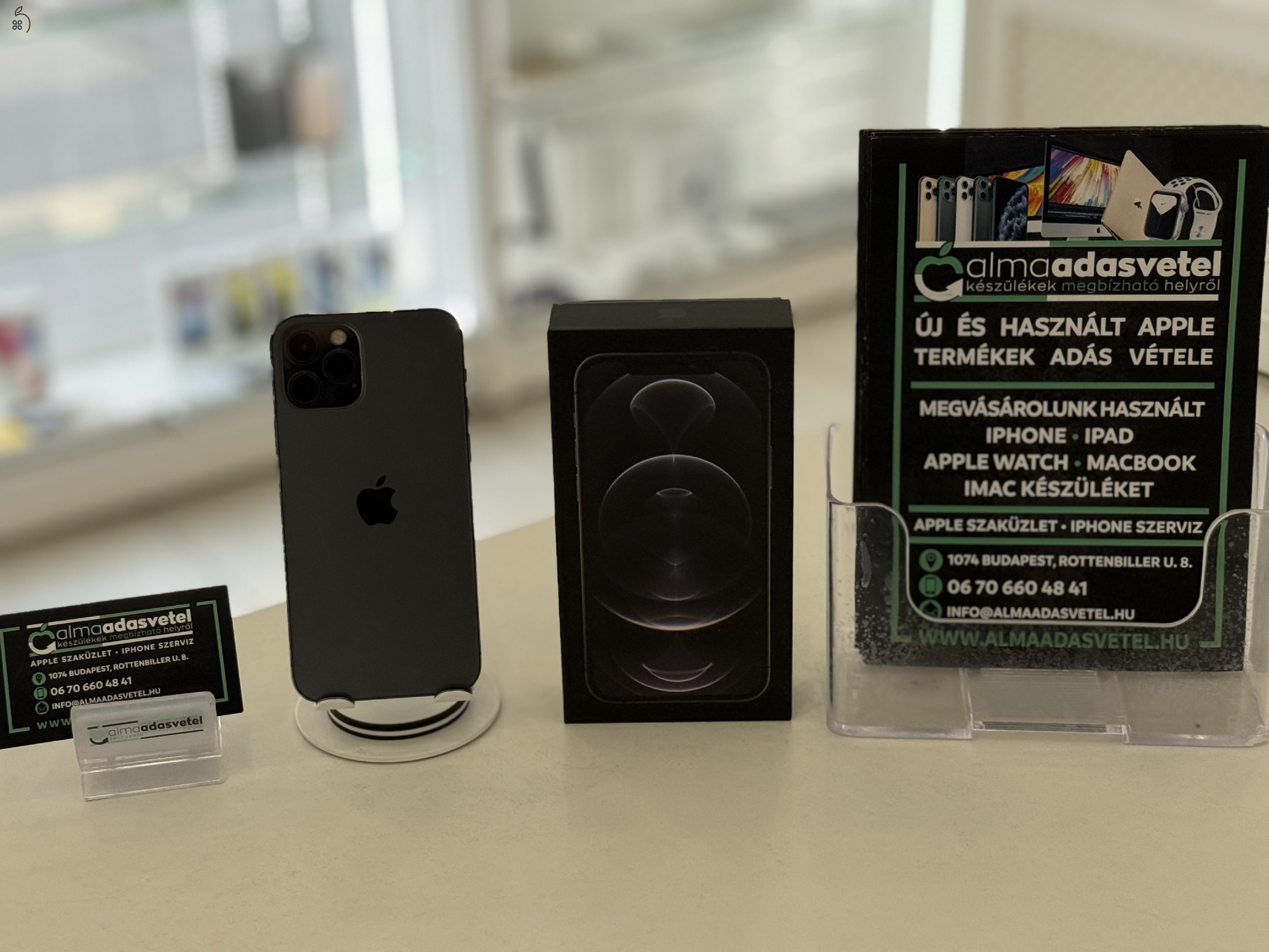 iPhone 12 Pro 256GB Független Újszerű/1-3 hónap gar./Akku 100%/p4384