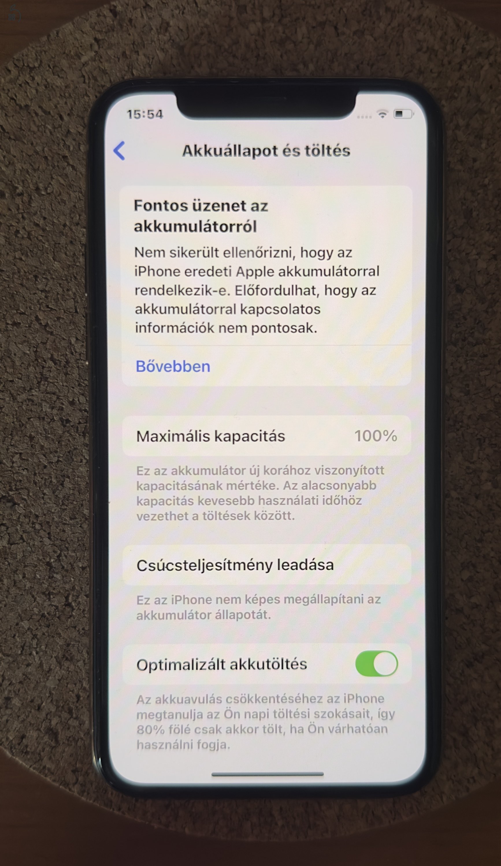 iPhone 11 Pro 256 GB 100%-os cserélt akkumulátor