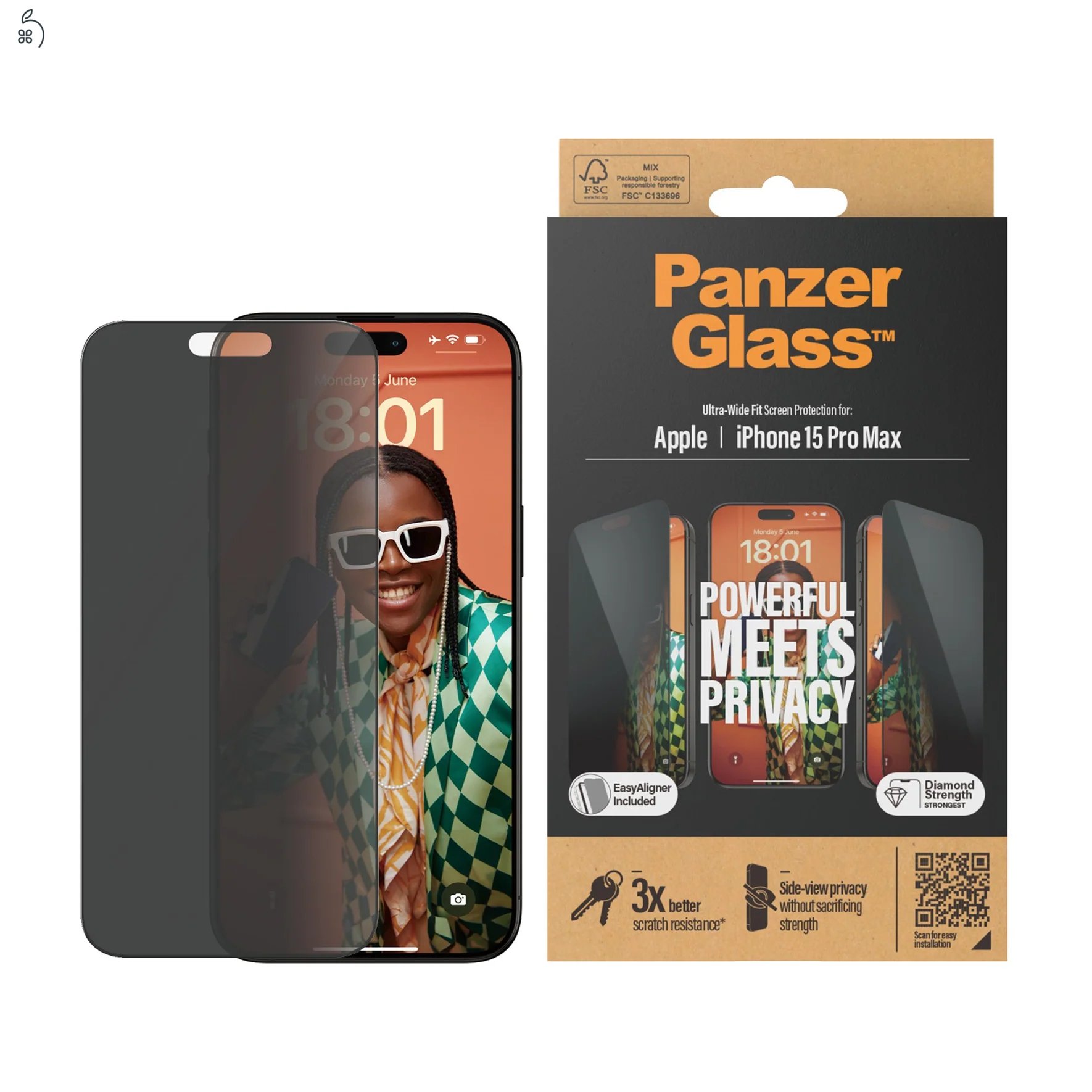 iPhone 15 Pro Max 256GB +minőségi tok+betekintésgátló üvegfólia