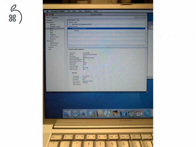 Apple PowerBook G4 15' 1GHz – 768MB RAM 