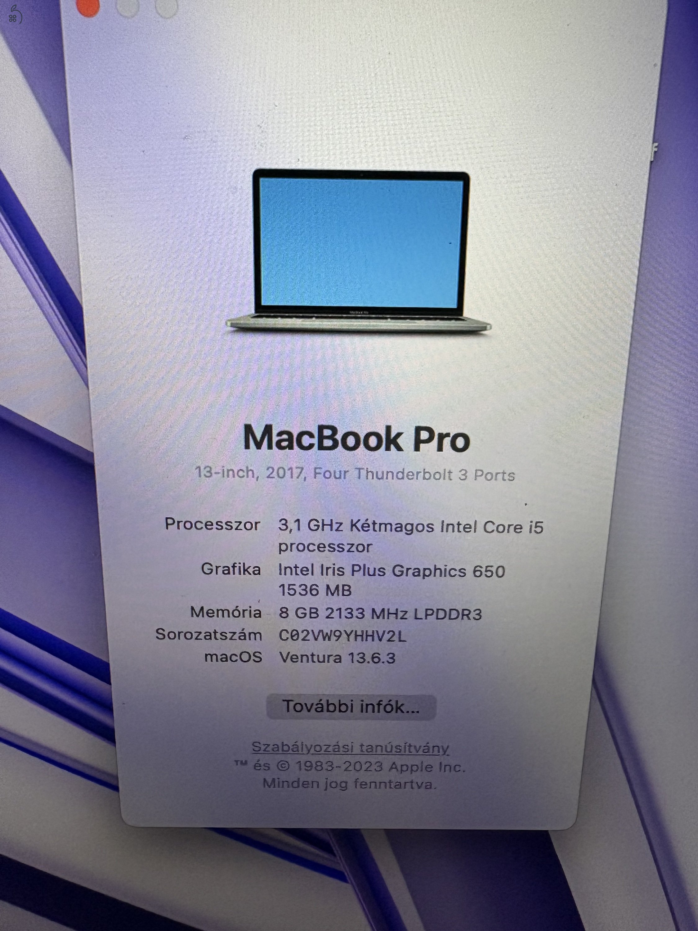 Macbook Pro 2017 touchbar