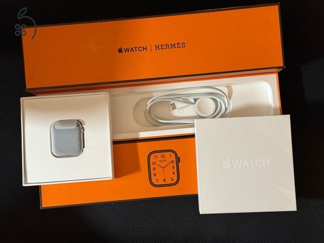 Apple Watch HERMÈS Series 7, 45 mm rozsdamentes acél, eredeti csomagolásban