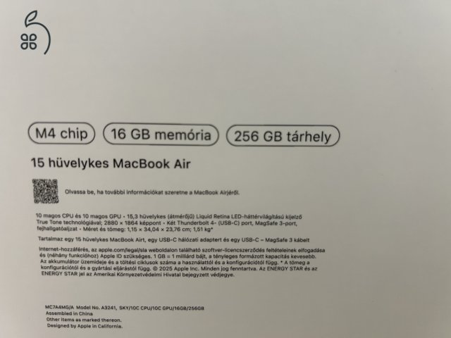 Új! Apple MacBook Air 15