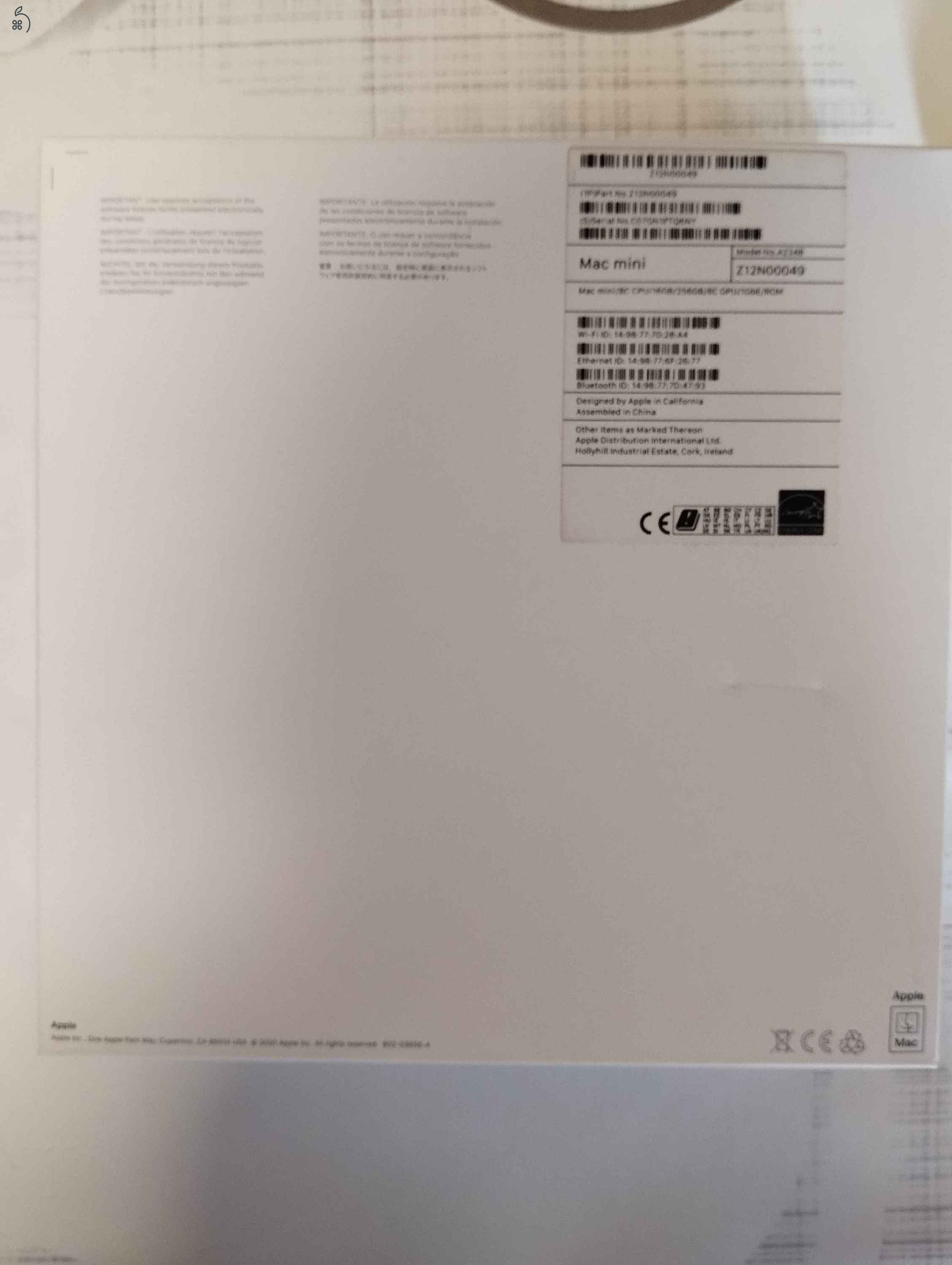 Mac Mini M1 16GB/256GB