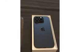 Eladó iPhone 15 Pro – Blue Titán, 128GB – Patika állapot! - 3 tokkal