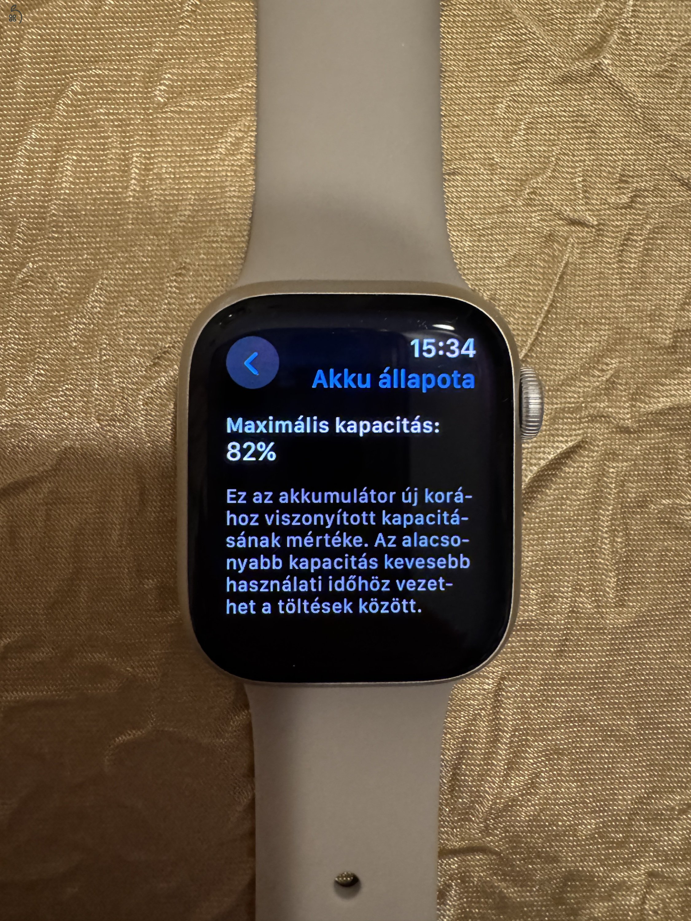 Apple Watch Series 7 41mm Starlight okosóra