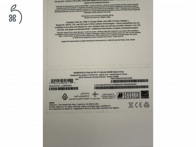 iPad Air M1 2022 64GB Space G, Wifi+Cellular + Pencil gen2