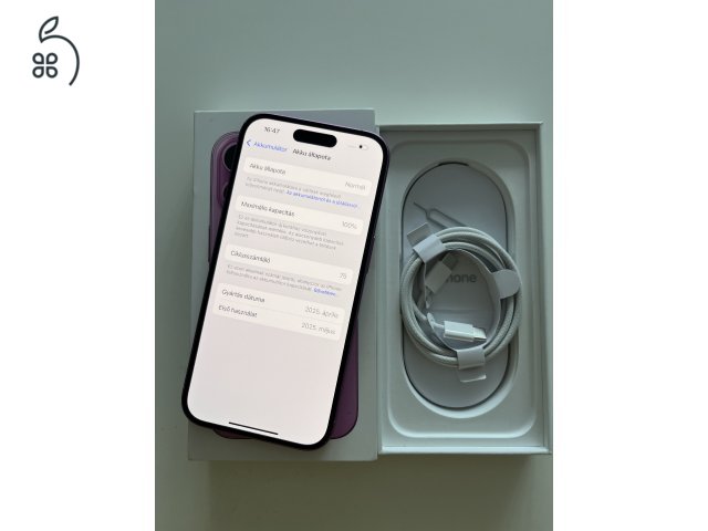 iPhone 16 128GB Apple garancia! Akku 100%!