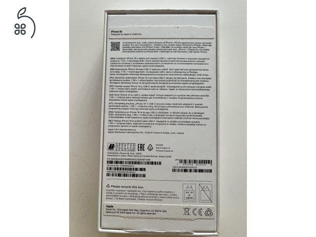 iPhone 16 128GB Apple garancia! Akku 100%!