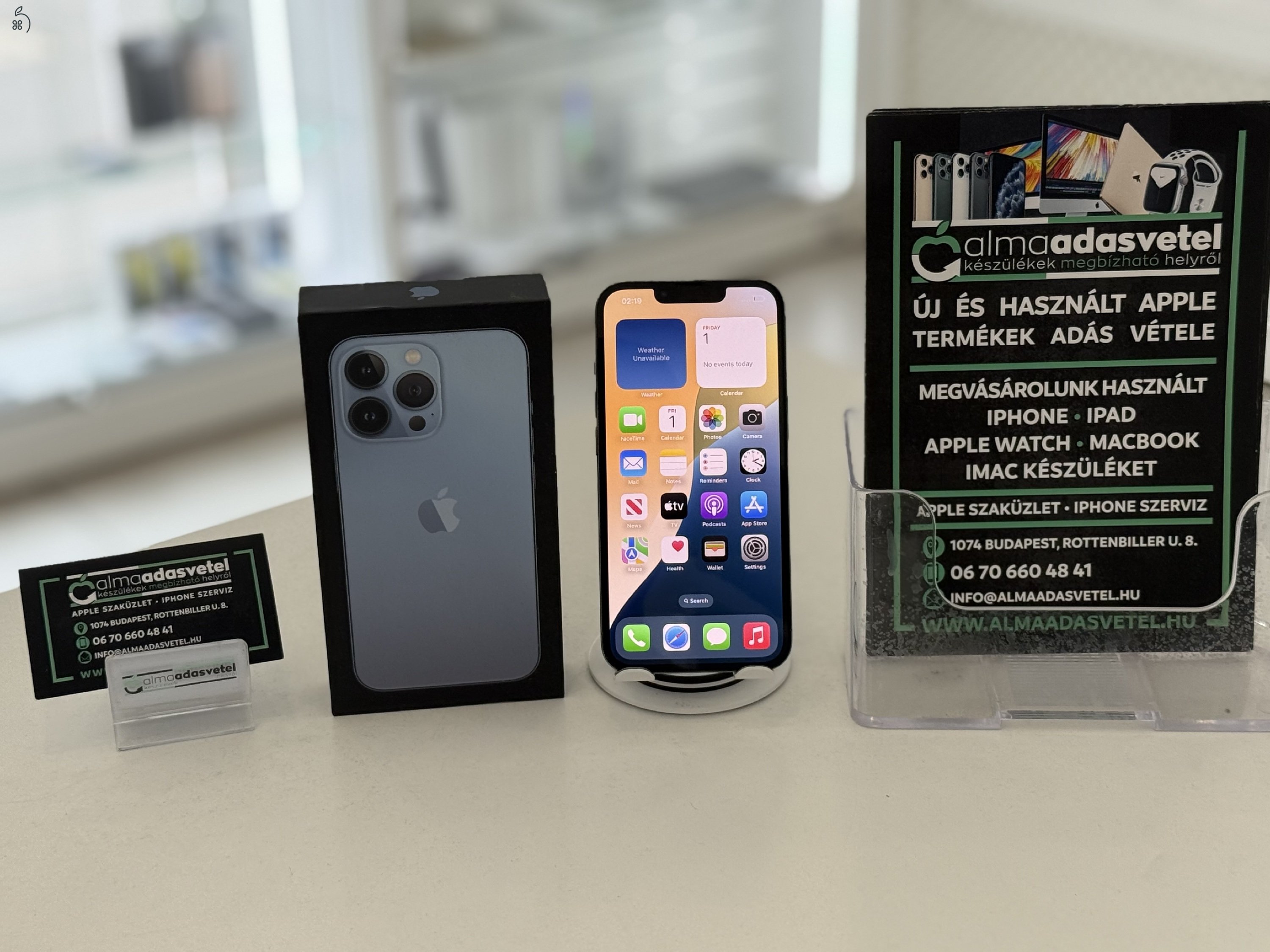 iPhone 13 Pro 128GB Független Nagyon Szép/1-3 hónap gar./Akku 100%/p4391